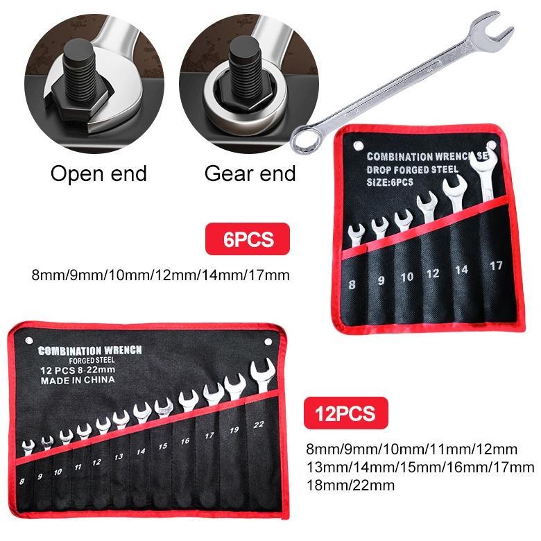 ad-532 DWL-49 Kunci Ring Pas set/ 8 /10/12 /14 Pcs 8-24mm Kunci Pas/riginal 100%/Kunci Pas Serbaguna