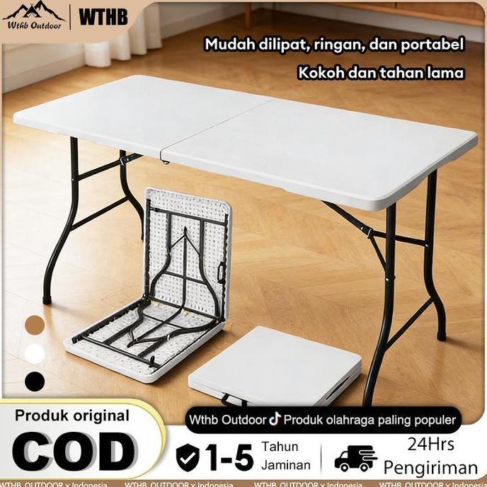 SANDMATEKNO WTHBMeja lipat portable1.2/1.5/1.8M Meja Lipat Outdoor Laptop Meja Lipat Portable Serbag
