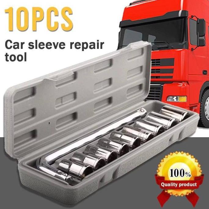 NAKATEKNO KUNCI SOCKET WRENCH-Kunci Socket 10 pcs dan 27 Pcs Mata Kunci Socket Set 10 Pcs