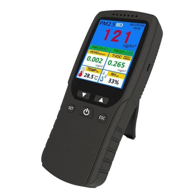 SABILULUNGAN 8 In 1 Air Quality Index Monitor LCD Screen Display Alat Tester Kualitas Udara Environm