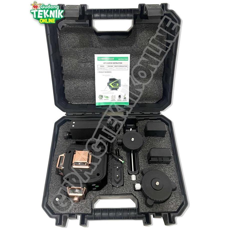 PAPANDAYAN Waterpass LASER 16 Line Level JLD CORDLESS / Water Pas Alat Penggaris Kerataan Level Ting