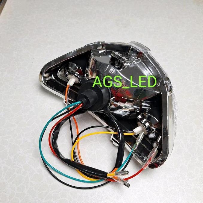 DF82 - REFLEKTOR LAMPU DEPAN MOTOR MIO SPORTY 2 IN 1 PLUS LAMPU / HEADLAMP MIO SPORTY PLUS LED RGB/ 