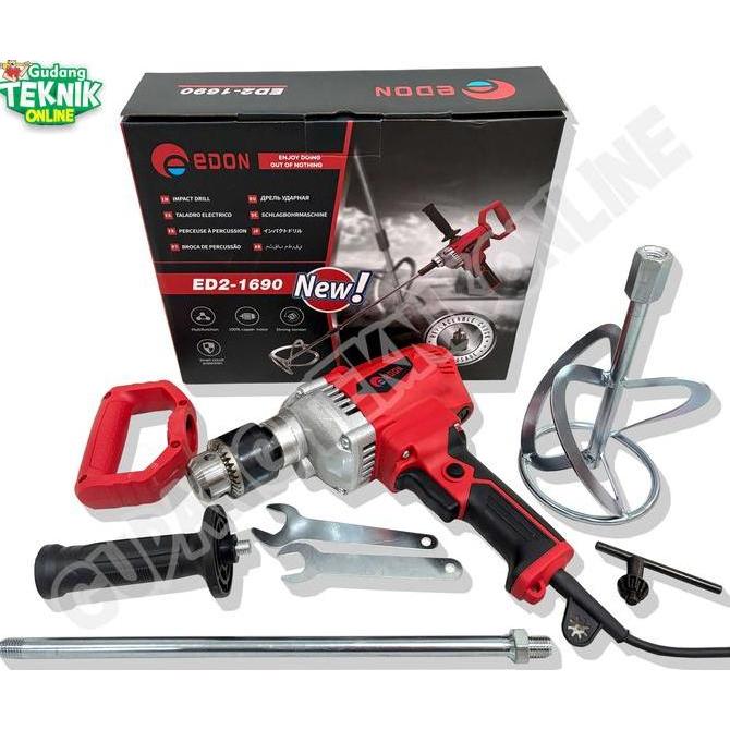 MIOSHINOCHE Mesin Bor Pengaduk Cat EDON ED2-1690 / Paint Mixer Cat Listrik ED2 1690 EDON - Mesin Bor