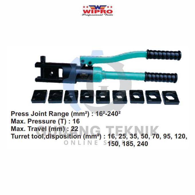 MIOSHINOCHE Tang Press Skun Hidrolik WIPRO YQK-240A/Tang Skun Kabel CRIMPING WIPRO