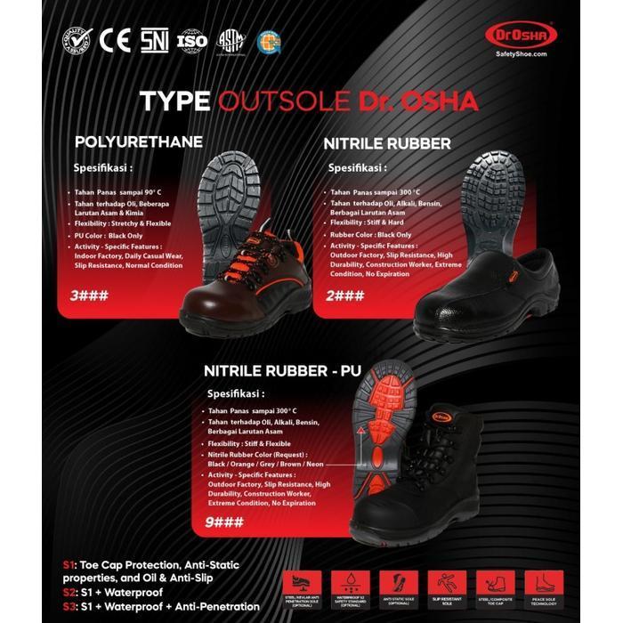 Dr OSHA Mustang 9373 S2 Composite Waterproof Safety Shoes Boot - Brown