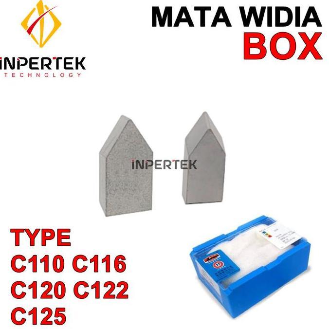 STYLENO Mata Widia C122 YG6 Pahat Bubut Tip C 122 YG 6 Cemented Carbide BOX