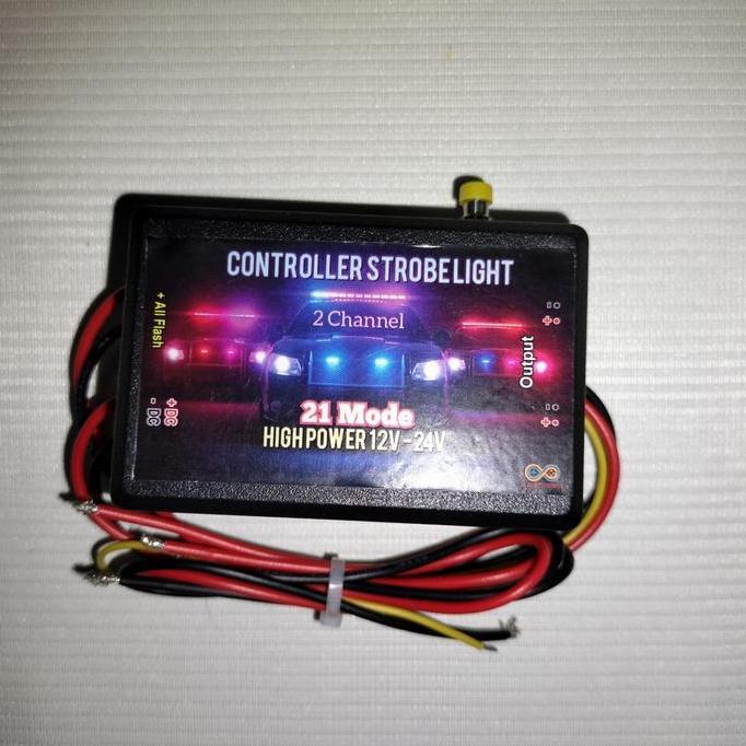 MODUL STROBO BLITZ HIGH POWER 12V 24V 2 CHANNEL 21 MODE KEDIP