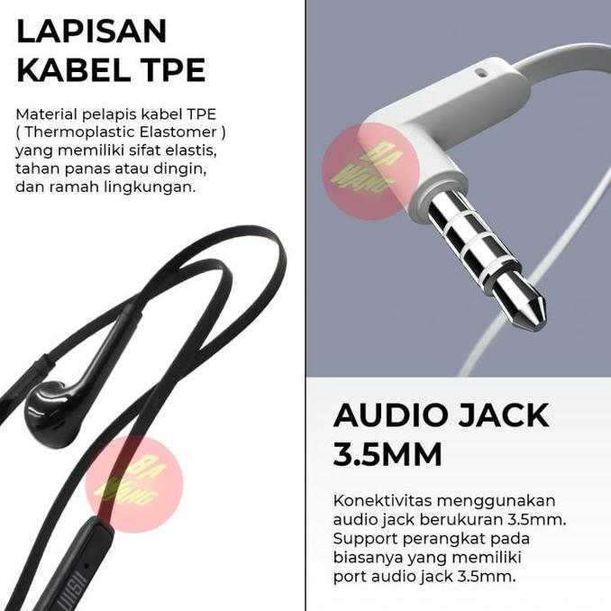 UiiSii U2s Wired Bass Handsfree Headset On-Ear Earphone Microphone Telepon Headphone