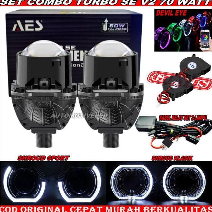 BISMILAHBERKAH100 - COMBO PAKET HEMAT BILED TURBO SE EXPERIENCE 7 WATT PAKET SET MOBIL SEPASANG ORIG