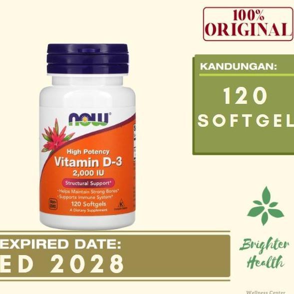 Now D3 2000 IU Now Food D3 2000 IU Vitamin D3 2000 IU 120 Softgel