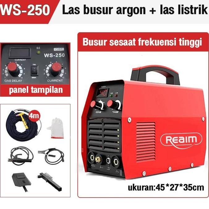 Reaim Mesin Las TIG+MMA Inverter WS-250 900 watt / Mesin las / Mesin trafo las / welding/Mesin penge
