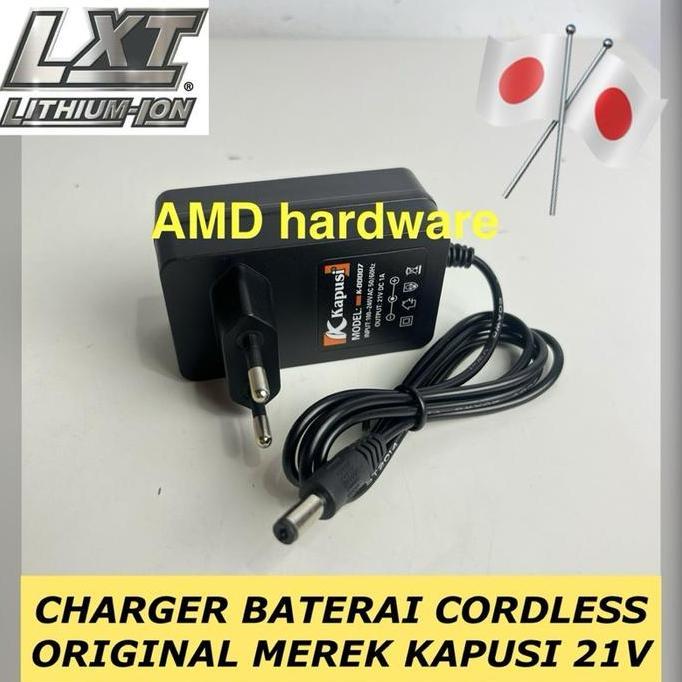 Kokok- Adapter Charger Mesin Bor Cordless Casan Baterai 12V 21V 36V 48V Kapusi Japan Jld Adaptor