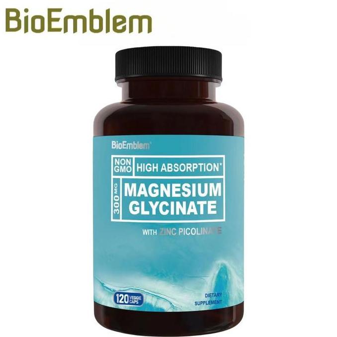 BioEmblem Magnesium Glyte dengan Zinc dan Vitamin D3 K2 Suplemen Kesehatan 120