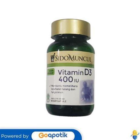 SIDOMUNCUL VITAMIN D3 400 IU BOTOL 50 KAPSUL