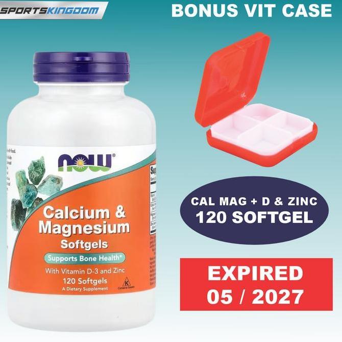 Vitamin Calcium Magnesium D3 Zinc Nowfoods Softgel