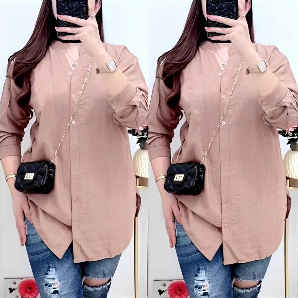 TERMURAH kemeja wanita kerah sanghai/baju kerja wanita