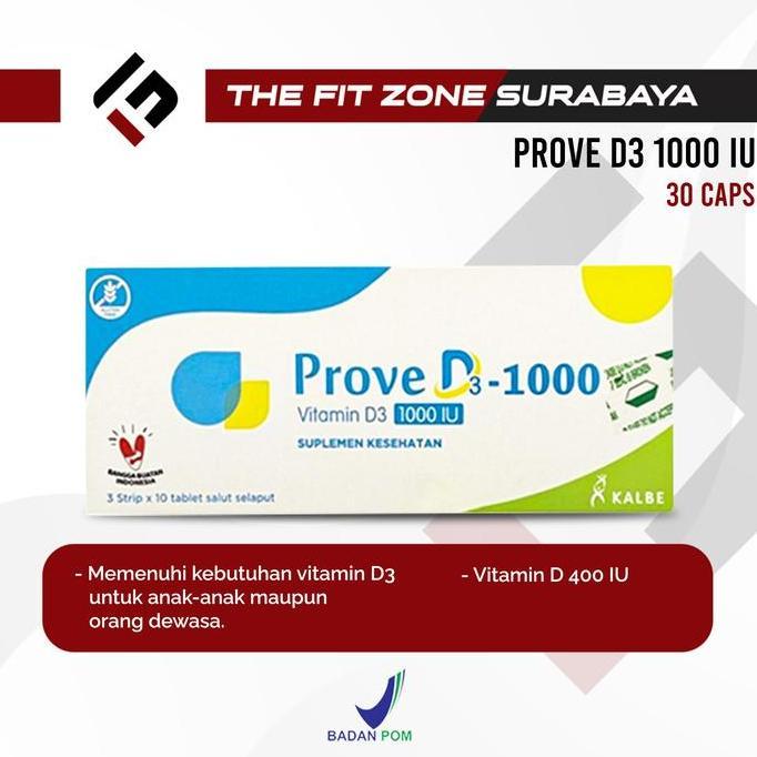 Prove Vitamin D3 1000iu Isi 30 Vitamin D3 Kalbe