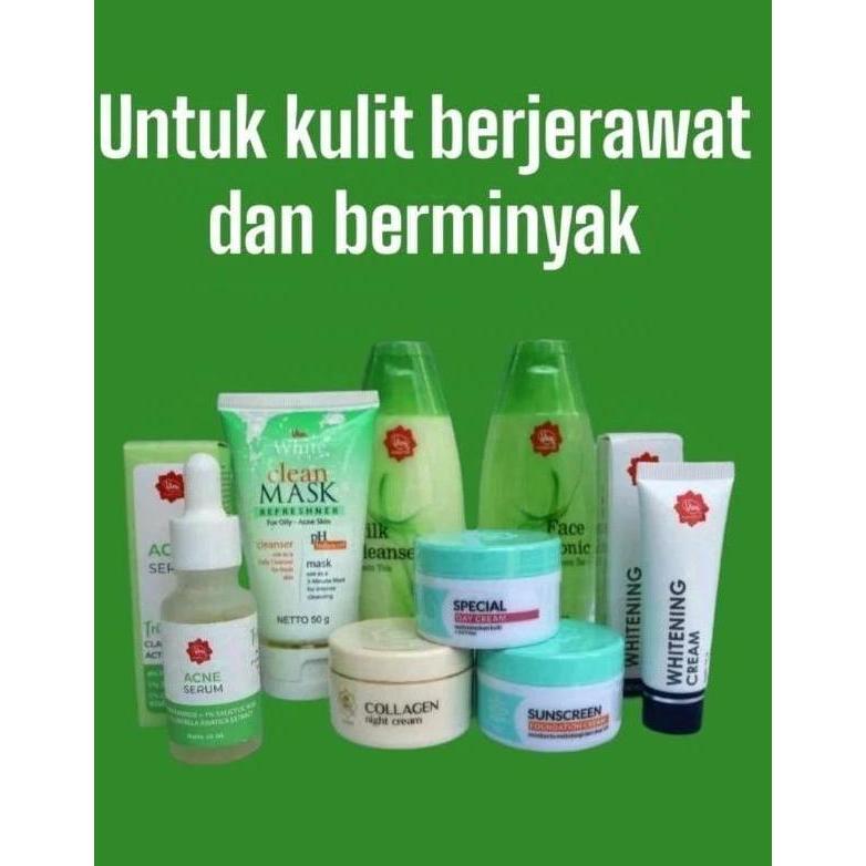 sswwgudang - viva paket kulit berjerawat dan berminyak 8 pcs wajah perawatan