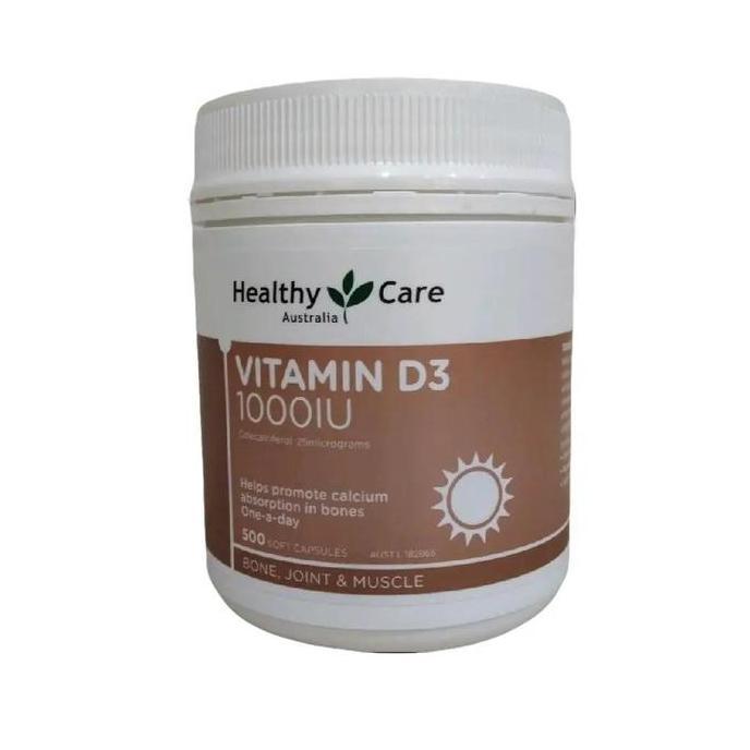 Healthy Care Vitamin D3 1000 IU 500 Capsules