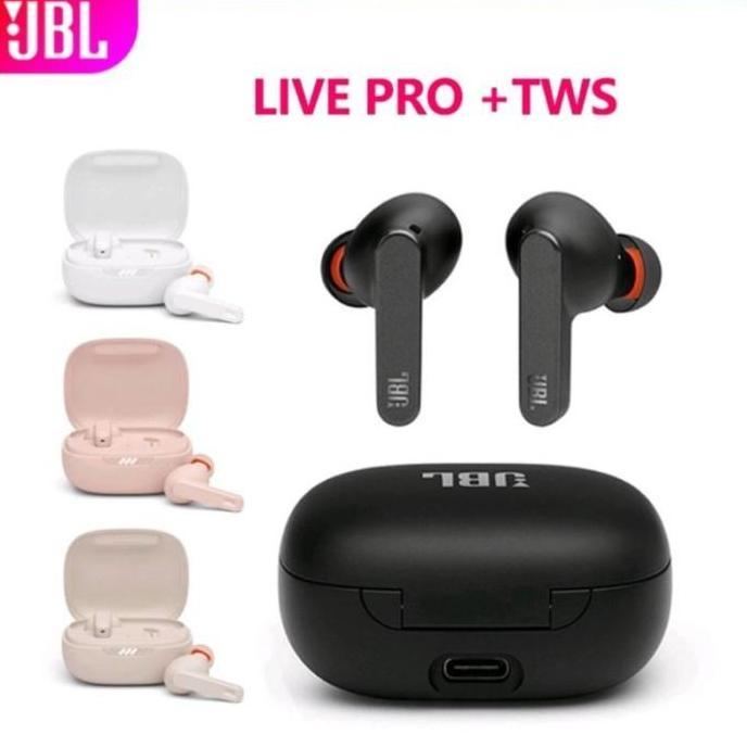 JBL LIVE PRO + TWS HEADSET BLUETOOTH TWS JBL WIRELESS EARPHONE EARBUDS