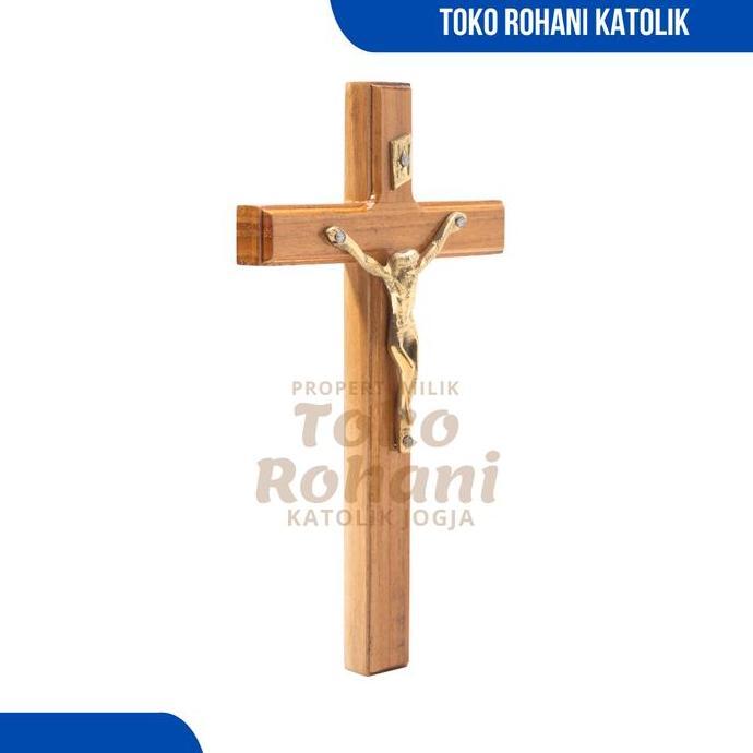 SALIB GANTUNG 30 CM / SALIB DINDING KUNINGAN