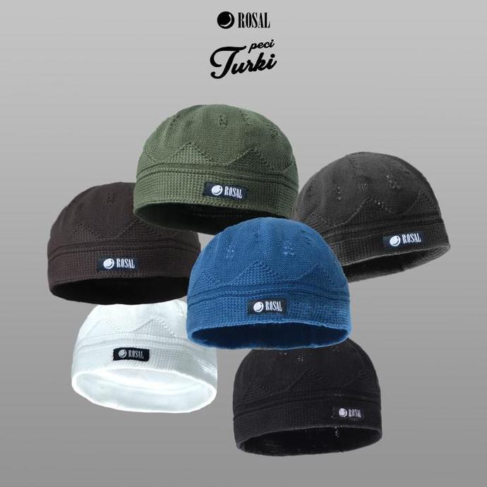 Peci Turki - Peci Rajut Turki Rosal - Peci solat/sholat/shalat