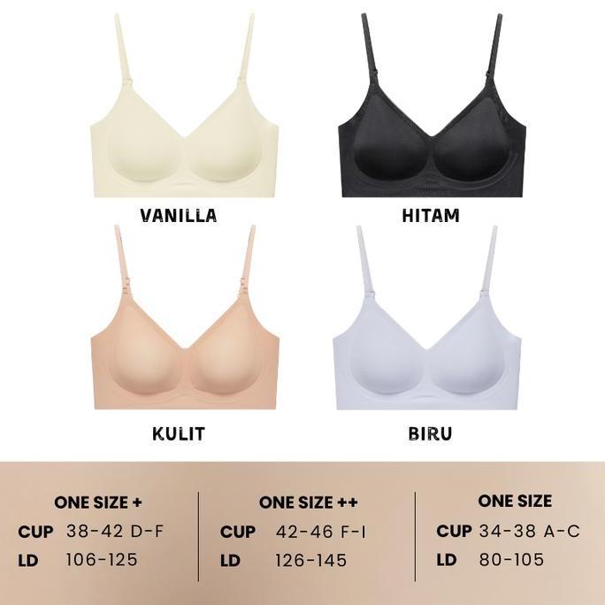 Wokpu- Uru [2 Pcs] Bra Air Jelly Bra Tali Ramping Premium Super Ringan & Nyaman Dipakai - Tebal, Art