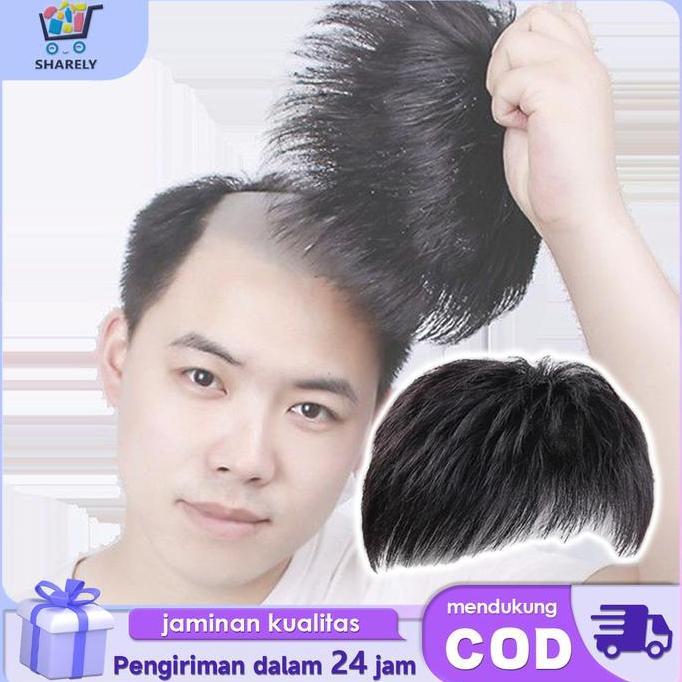 febritunggal444 - rambut palsu pria untuk botak wig pria botak penutup botak sebagian toupee botak d