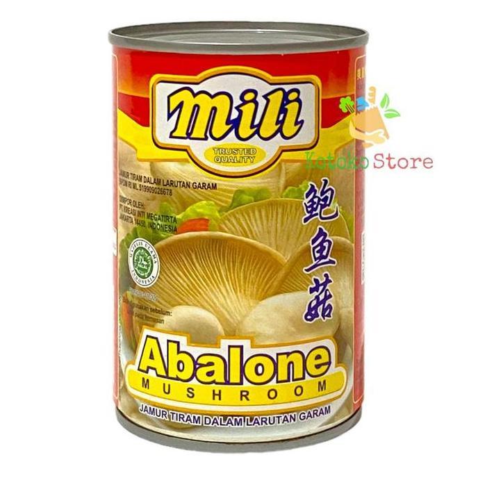 Ready  Mili Abalone Mushroom Kaleng / Mili Jamur Tiram Abalone Kaleng 400gr