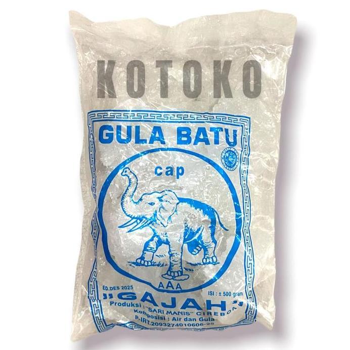 Ready  Gula Batu Cap Gajah AAA / Gula Batu Kristal Asli Cap Gajah 500gr