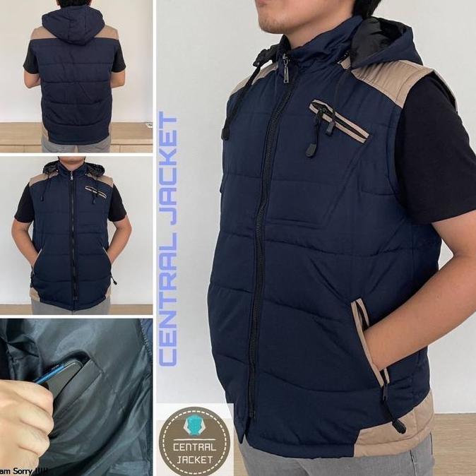 Xxpi- Rompi Parasut Pria Ukuran Jumbo - Jaket Rompi Motor Waterproof