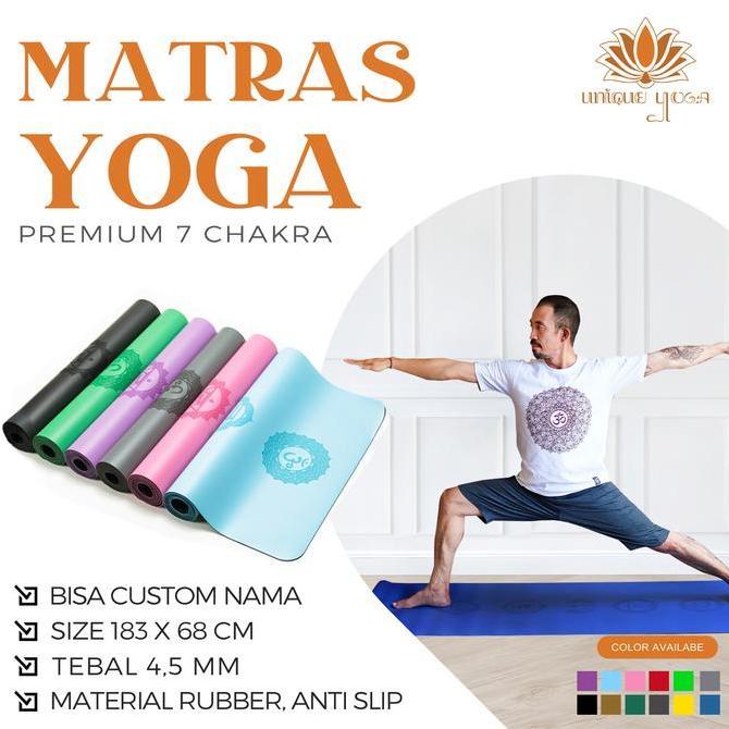 TERBARU - Matras Yoga Premium Unique 7 Chakra / Yoga Mat Cakra / Matras Olahraga Yoga
