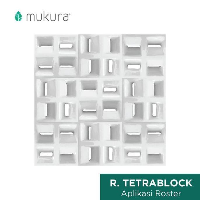 NEW - Roster Keramik Anti Tampias Loster Minimalis Tetrablock 20 x 20 cm