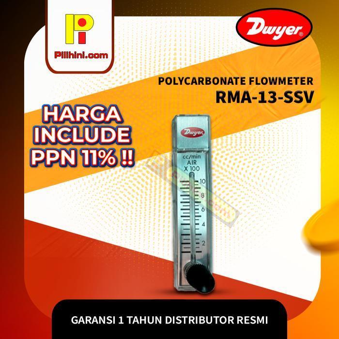 Dwyer RMA-13-SSV Rate-Master Polycarbonate Flowmeter