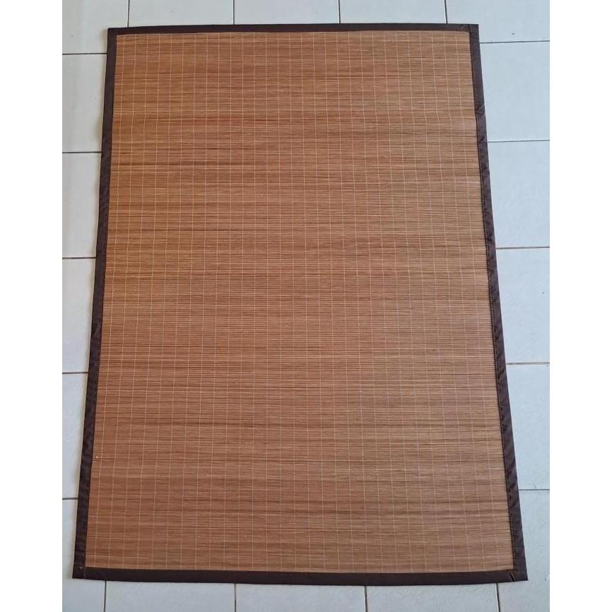 TERBARU - 200cm x 250cm Tikar Core Rotan Polos - Tikar Karpet Rotan Core Coklat, Karpet Bambu. Tikar