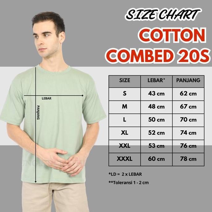 Lansungkirim- Kaos Polos Combed 20S - Putih (100% Cotton) / Baju Polos / Kaos Polos Lembut Nyaman Pr