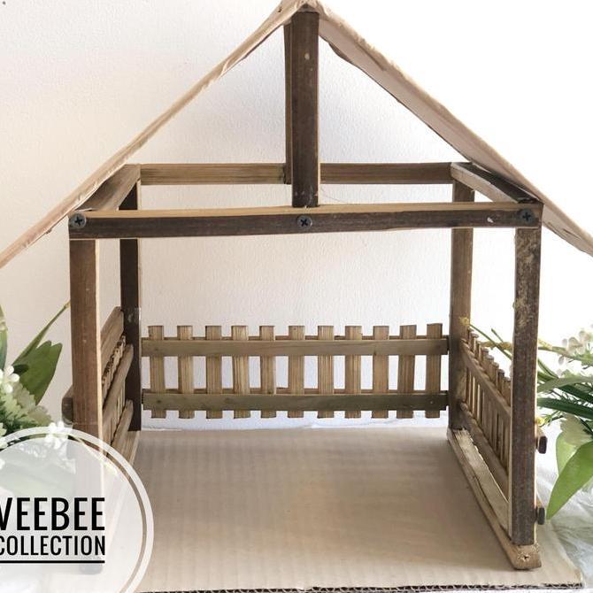 rumah rumahan Patung kelahiran yesus/ rumah Diorama / hiasan phn natal