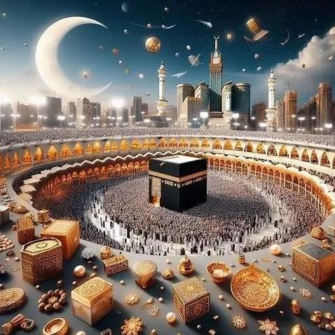 Kaligrafi Kristik Pola Set Lengkap Cross Stitch Kabah Kristik Modern Paket Kristik pemandangan indah