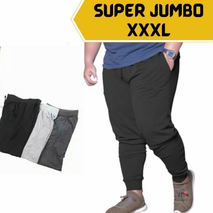 Celana Training Jogger Pria Wanita Jumbo big size XXXL