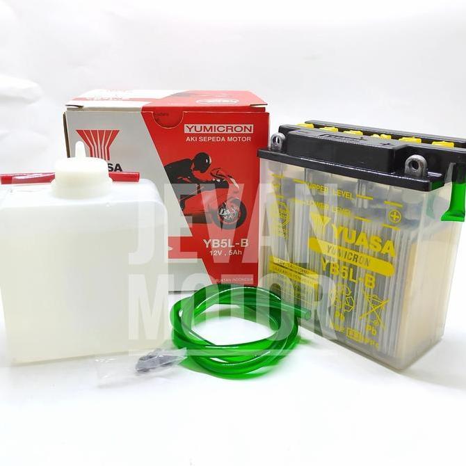Yuasa Battery YB5L-B / Accu Yuasa YB5L-B / Aki Basah Motor Bebek