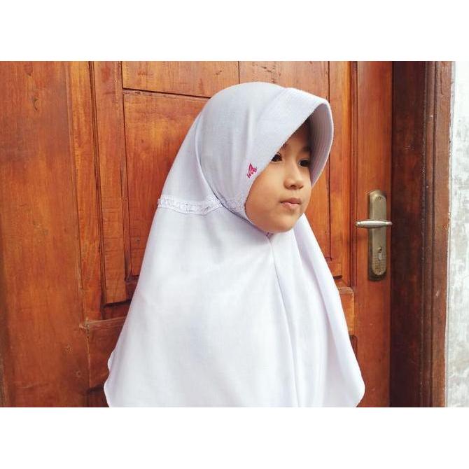 HIJAB SERUT RABBANI EL RAHMA UKURAN SD kerudung anak serut Pita Muslim Instan Sekolah Pad (TERBAIK) 