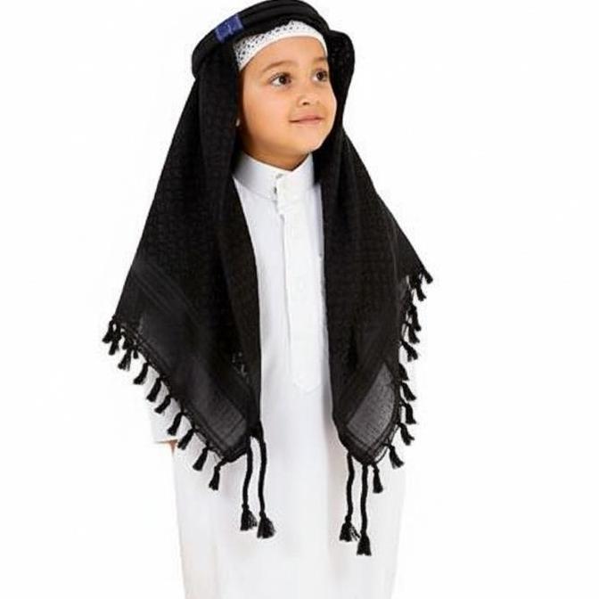 Sorban Arab Igal Arab Sorban Arab Igal Tali Peci Putih Dewasa dan anak Perlengkapan Haji Umroh Hiban