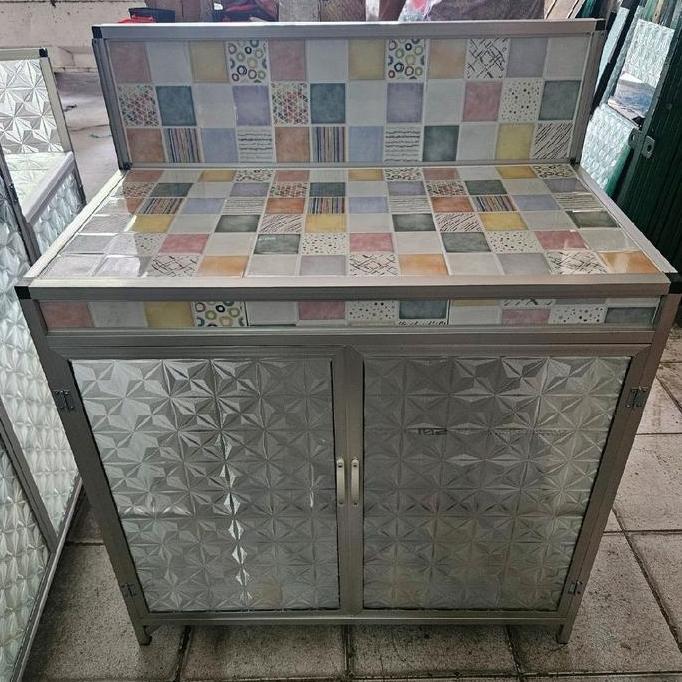 rak meja kompor / rak serbaguna / rak dispenser keramik 2 pintu