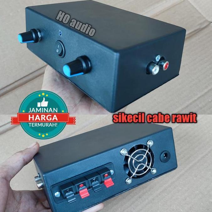 HO audio Power Amplifier TPA3116D2 Mini Box Rakitan Stereo 2 Chanel 50W+50W Dengan Jack DC & RCA Kua