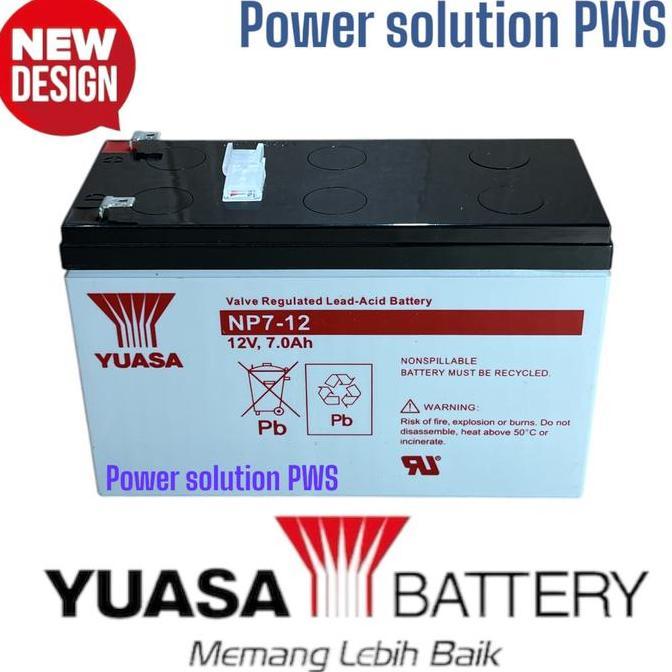 Baterai Aki Kering Yuasa 12v 7Ah Aki Kering Ups Yuasa Np7-12 12V 7Ah