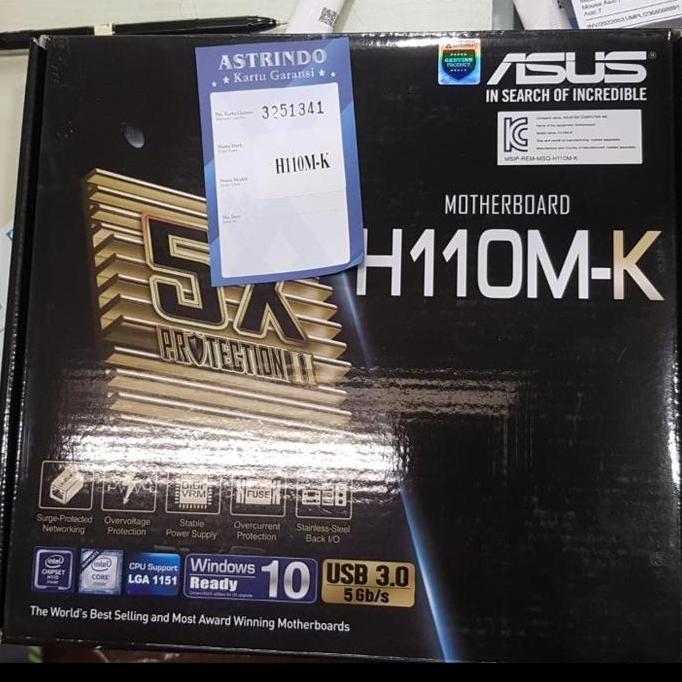 For Sale Mainboard Asus H110M-K - Lga1151 Gen6/7 - Asus H110Mk - Asus H110 Mk