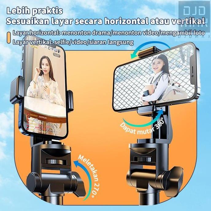 23Daggdedet - Djdmax Tripod Handphone 2,1 Meter Besi Plus Mini Ball Head Holder/Tripod Hp Ring Light