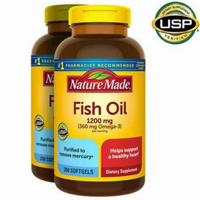 Nature Made Fish Oil 1200mg - 200 Softgels