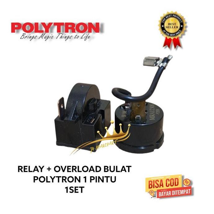 Overload Kulkas Polytron 1 Pintu + Relay Kulkas Polytron / Overload Bulat / Relay Kulkas 1 Pin Kanan
