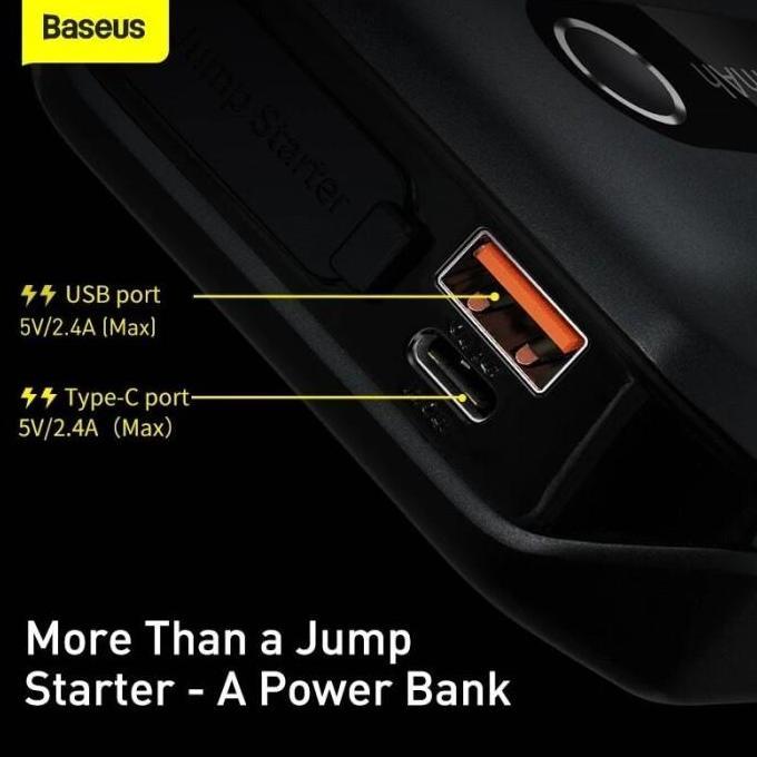 BASEUS POWER BANK 10000MAH CAR JUMP STARTER AKI MOBIL ACCU JUMPER